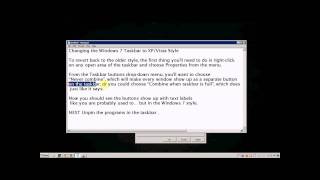 Make the Windows 7 Taskbar Work More Like Windows XP or Vista