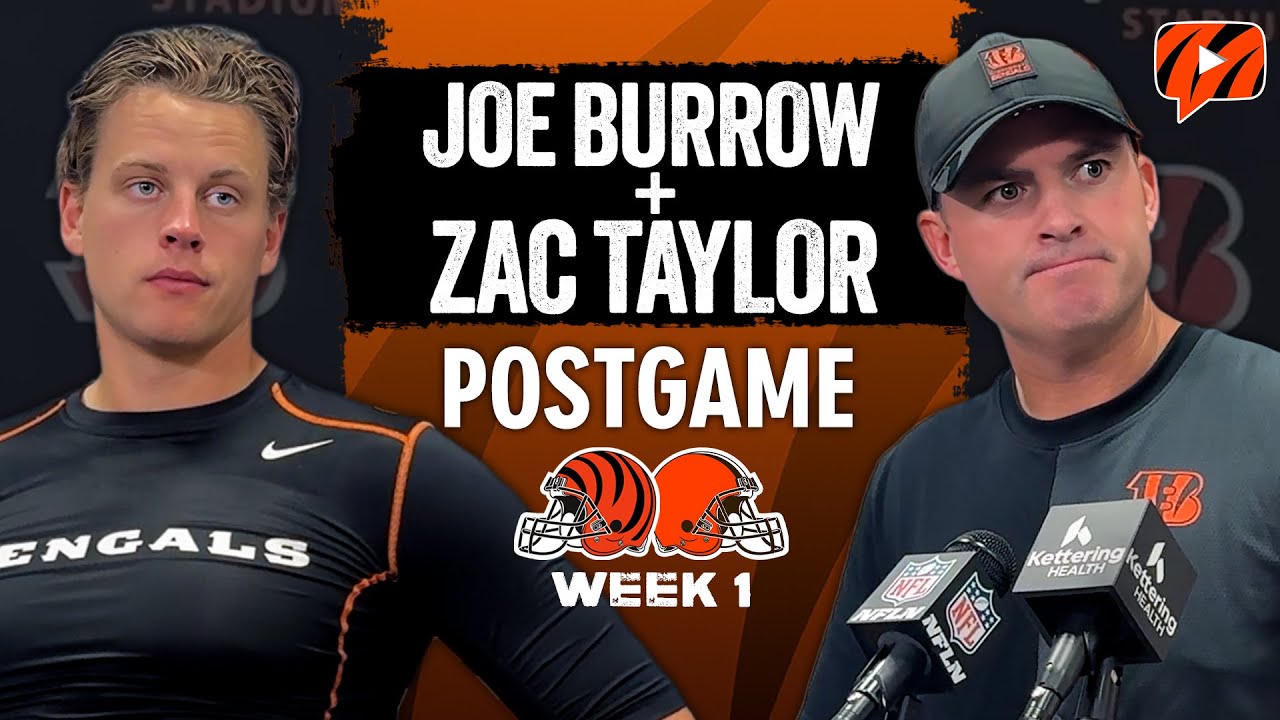 Joe Burrow & Zac Taylor React to Bengals WIN Over Browns | NFL Week 1