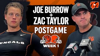 Joe Burrow & Zac Taylor React to Bengals WIN Over Browns | NFL Week 1