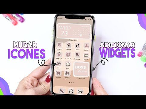 COMO MUDAR ÍCONES DOS APPS E ADCIONAR WIDGETS NO IPHONE!