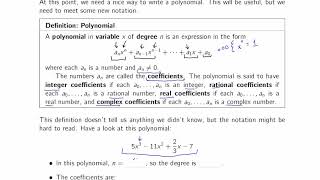 Polynomial Notation