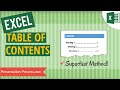 Create Table of Contents in Excel (Superfast Method)