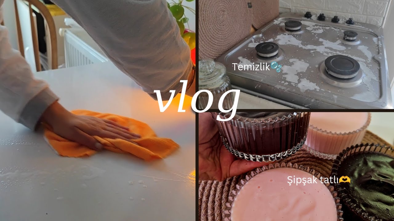 Ev temizliği🫧 | clean with me + Tatlı Keyfi 🍮günlük vlog#temizlikvlog #günlükvlog #evtemizliği #fyp 