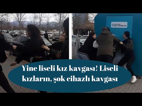 Yine liseli kız kavgası! Liseli kızların, şok cihazlı kavgası.