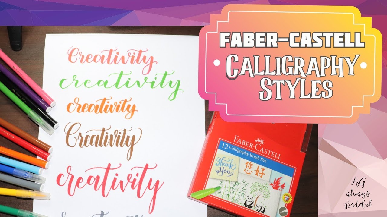 FABER CASTELL CALLIGRAPHY BRUSH PEN | Calligraphy Styles #calligraphy # ...