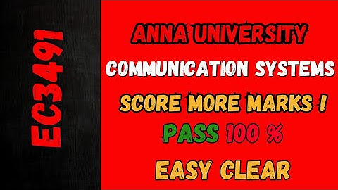 Communication Systems EC3491 importantquestions 💯Pass #mostexpectedquestions #engineeringspot