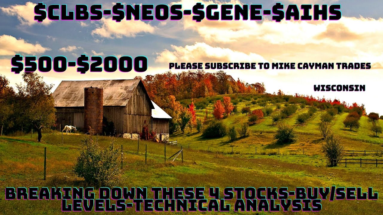 $CLBS-$NEOS-$GENE-$AIHS-$500-$2000-Technical Analysis-Buy/Sell Levels-