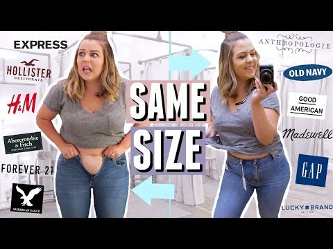 I tried on jeans in a size 8 and a 12 from the same shop - my results  settle the clothes sizing debate once & for all