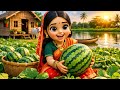 Radha Daily Life Video 3 ।। তরমুজ তুলে বাড়ি যাচ্ছে ।। #viral #animatioon 