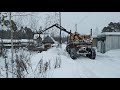 Разгрузка лесовоза Урал (Unloading of timbertruck)