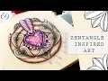 Zentangle Inspired Art | Crystal Heart | Full Drawing Process