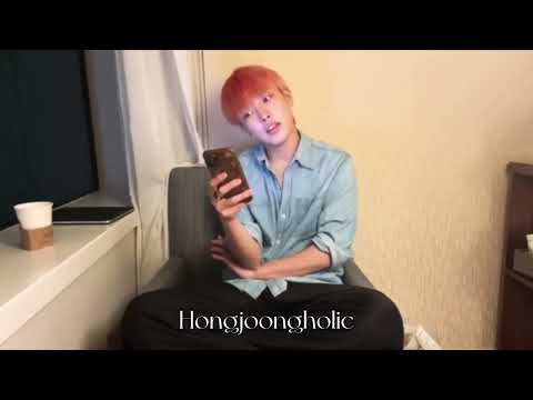 Hongjoong singing Aurora on yt live