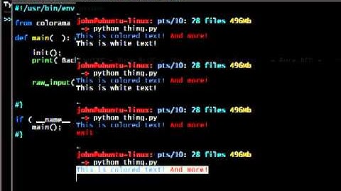 Python [colorama] 03 Background