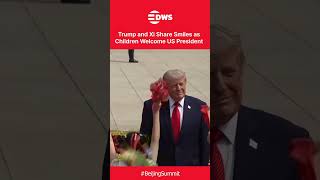 MOMENT: Trump and Xi Share Smiles as Cheering Children Welcome US President | DWS News | AC1C
