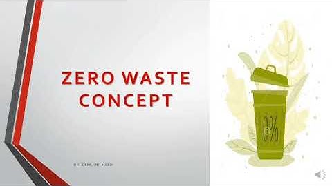 MCN 201 SUSTAINABLE ENGINEERING- MODULE : 2 LEC : 3 PART B ZERO WASTE CONCEPT