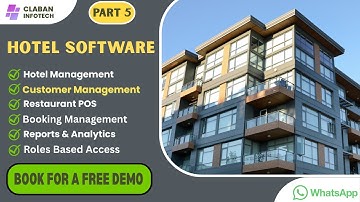 Hotel  management Software| Free demo & tutorials| PART -5| (Customer management)