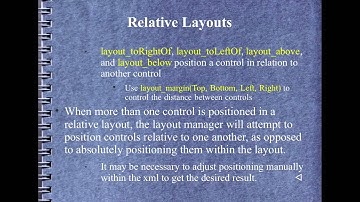 Android Development Course - Chapter 9 - Layoutand Controls Discussion