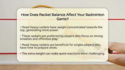 How Does Racket Balance Affect Your Badminton Game? - The Racket Xpert