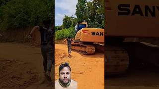 Wait for the Balance! 😱 Excavator Loading on Trailer #excavator #trending #excavator