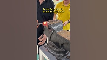 Do you know how to bend a steel rod? #bending #steel #inductionheating #shorts