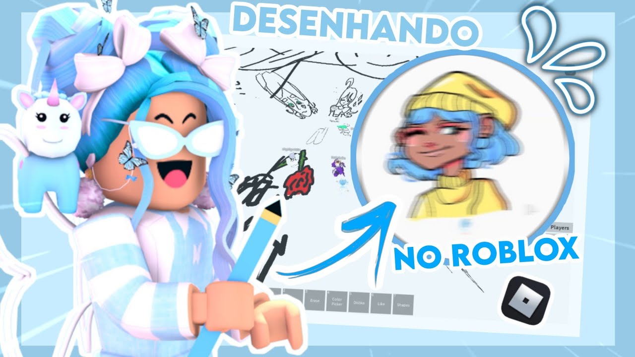 FOI DIFÍCIL DESENHAR NO ROBLOX? (Draw with friend) 🙈 