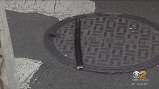 NYPD: Man hit on head with sheath of sword outside subway station