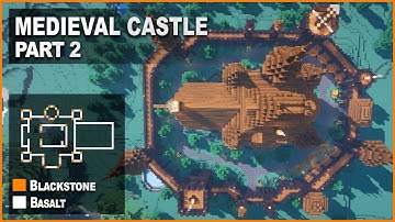Minecraft: How to build a Blackstone Medieval Castle Part 2 | Tutorial
