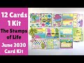 The Stamps of Life | June 2020 Card Kit | 12 Cards 1 Kit Tutorial | Sunshine