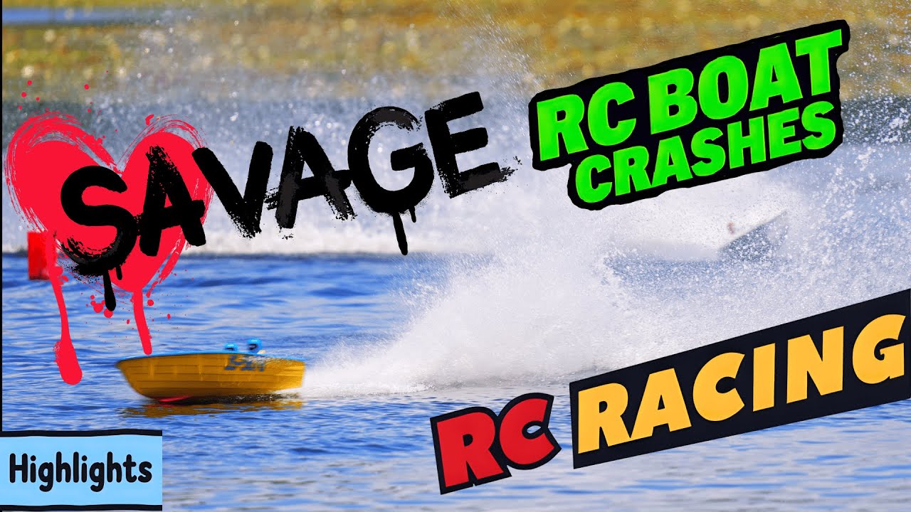 Гонки на радиоуправляемых лодках становятся безумными: 8 заездов без остановки