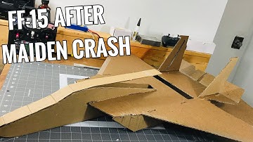 FF-15 Jet Rc Plane Diy Scratch Built Nose Replaced After Maiden Crash