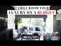 LUXURY ON A BUDGET: IKEA + RESTORATION HARDWARE: FULL SPRING TOUR FAMILY ROOM + Design Secrets