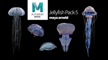 Jellyfish Pack 5 Maya/Arnold Render