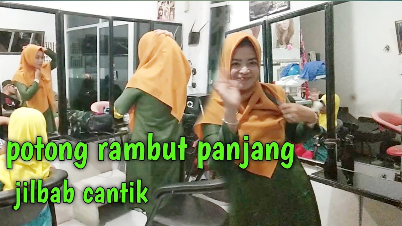 Awal 2021 potong rambut  panjang  wanita berjilbab YouTube