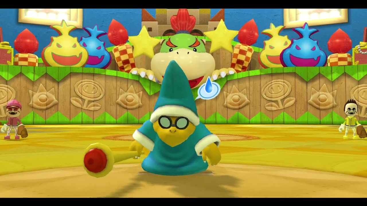 Mario Super Sluggers Peach Monarchs vs Bowser Monsters in Bowser Jr's Playroom