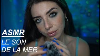 ASMR FRANÇAIS |✨LE SON DE LA MER✨(Fluffy mic & slow whispering) SUB