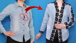 A Great Sewing Trick , How to Upsize a Tight Blouse Different !