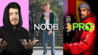 4 Amateur Rappers vs 1 Pro