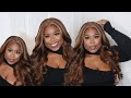 NO WORK NEEDED | Quick and Easy Glueless Highlight Brown Lace Wig | Remy Forte Hair