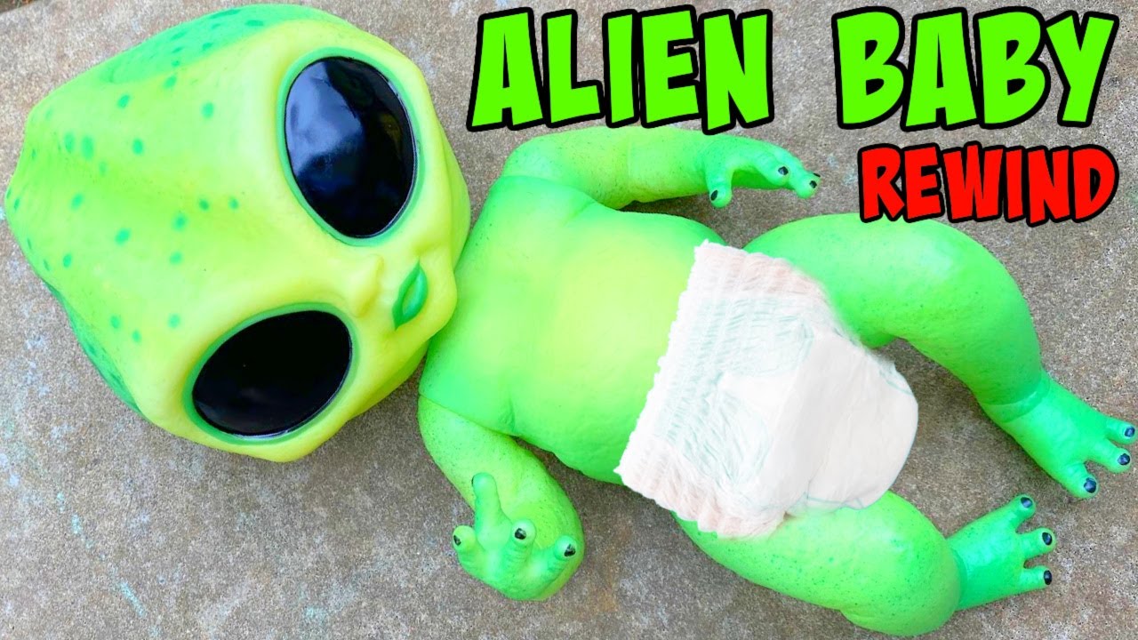 👽 ALIEN BABY REWIND! BABY ALIEN in OUR HOUSE THE MOVIE! WHATS INSIDE an ALIEN!