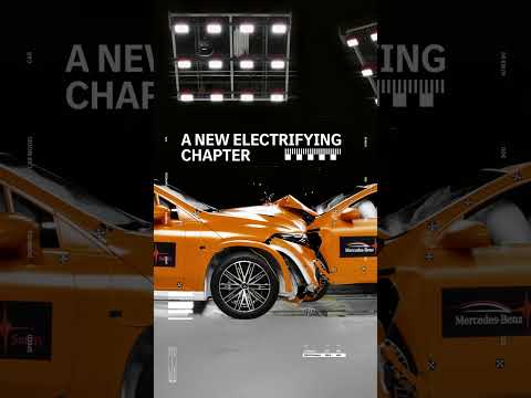 Crumpling since 1959 – With the world's first public two-car electric crash test. | #shorts