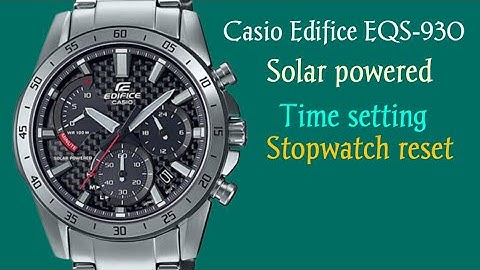 How to set time, date & stopwatch on Casio Edifice EQS-930 (5661).TrendWatchLab.