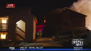 Crews working massive Lawrence hotel fire