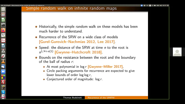 Thomas Budzinski: Recurrence of the simple random ...