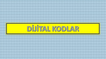Dijital Kodlar / BCD - Gray - ASCII - Parity (Örnekli Anlatım)