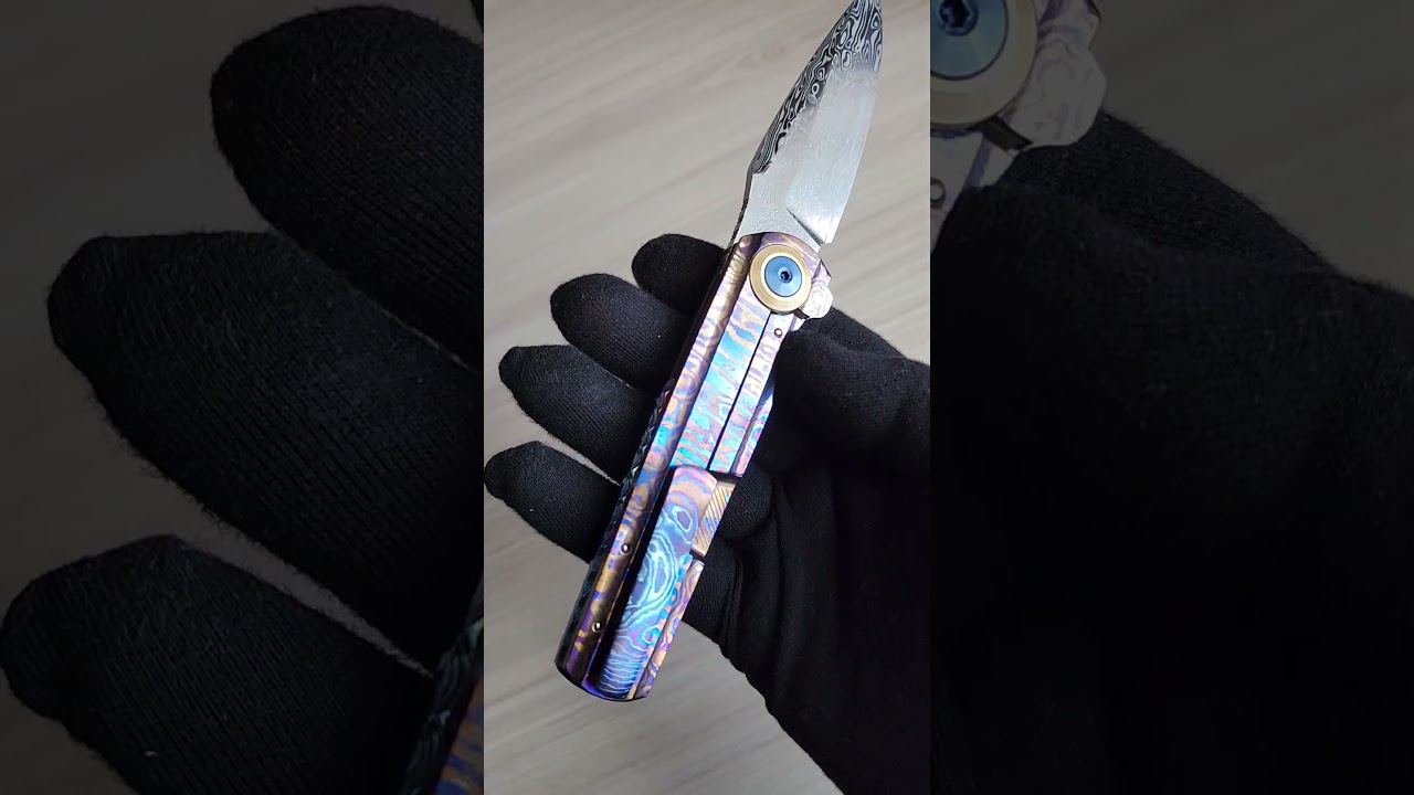 folder knife Obsession Damasteel timascus 