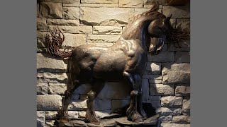 Metal Sculpture  Forging a Bronze Horse