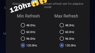 get refresh rate 120hz 😱😱