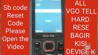 ALL VGO TEL RESET 100%OK|HARDRESET