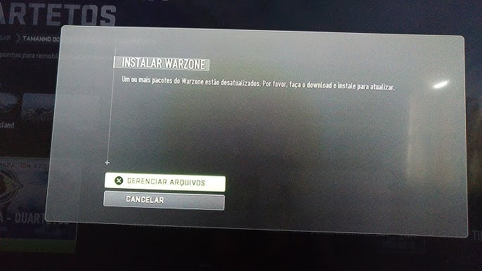 Solução de instalação de pacotes Warzone 2.0 na PS4 