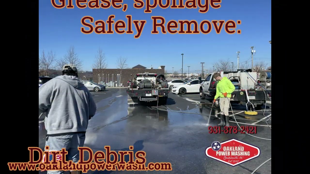 Oakland Power Washing Pressure washing a Dumpster pad